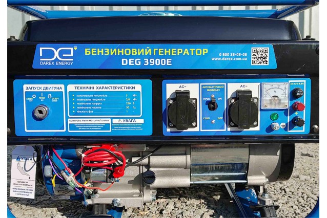 Бензиновый генератор DEG3900E 2,8 кВт портативный (однофазный)